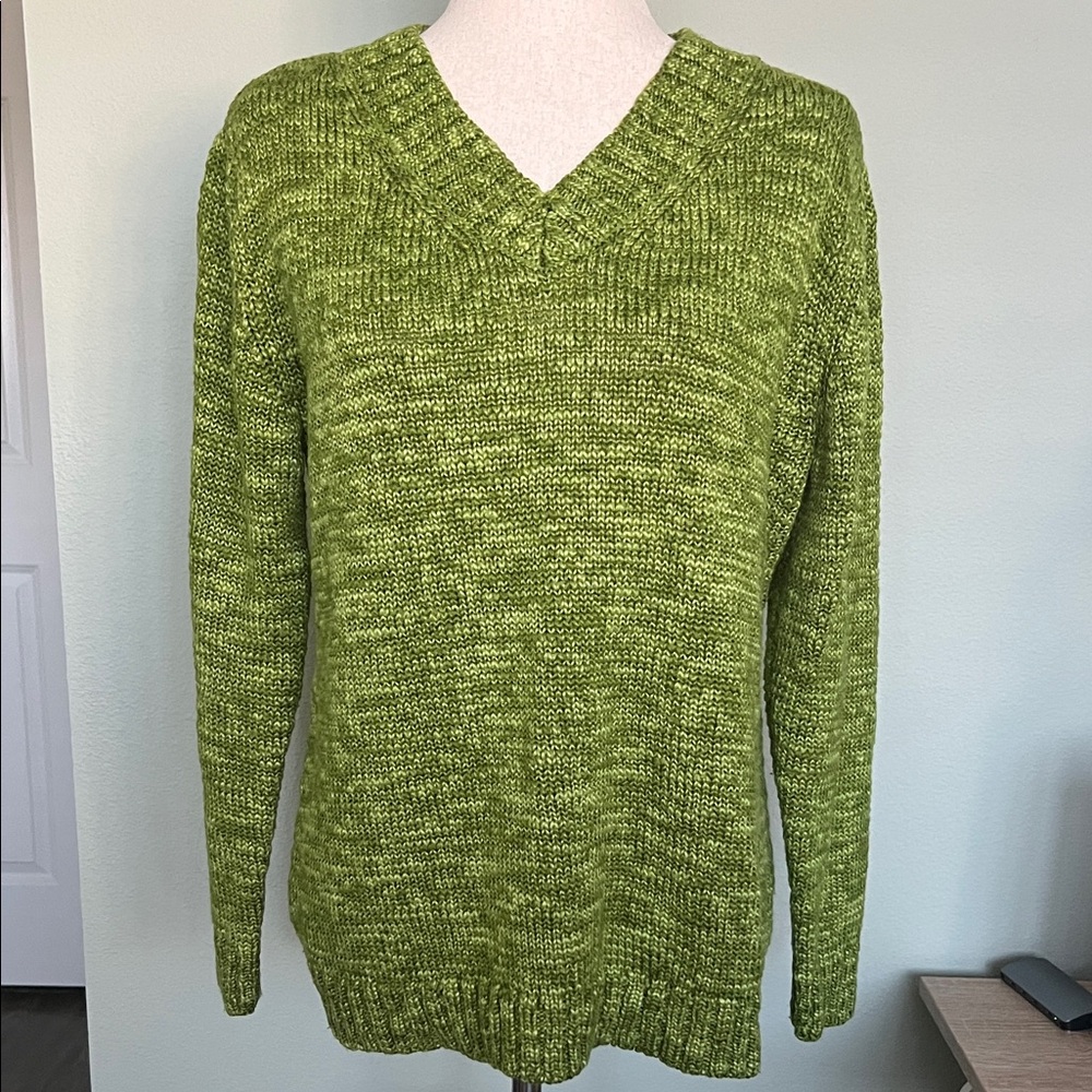 JM Collection Green Knit Sweater